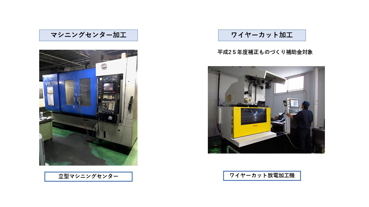 マシニングセンター加工　ワイヤーカット加工　